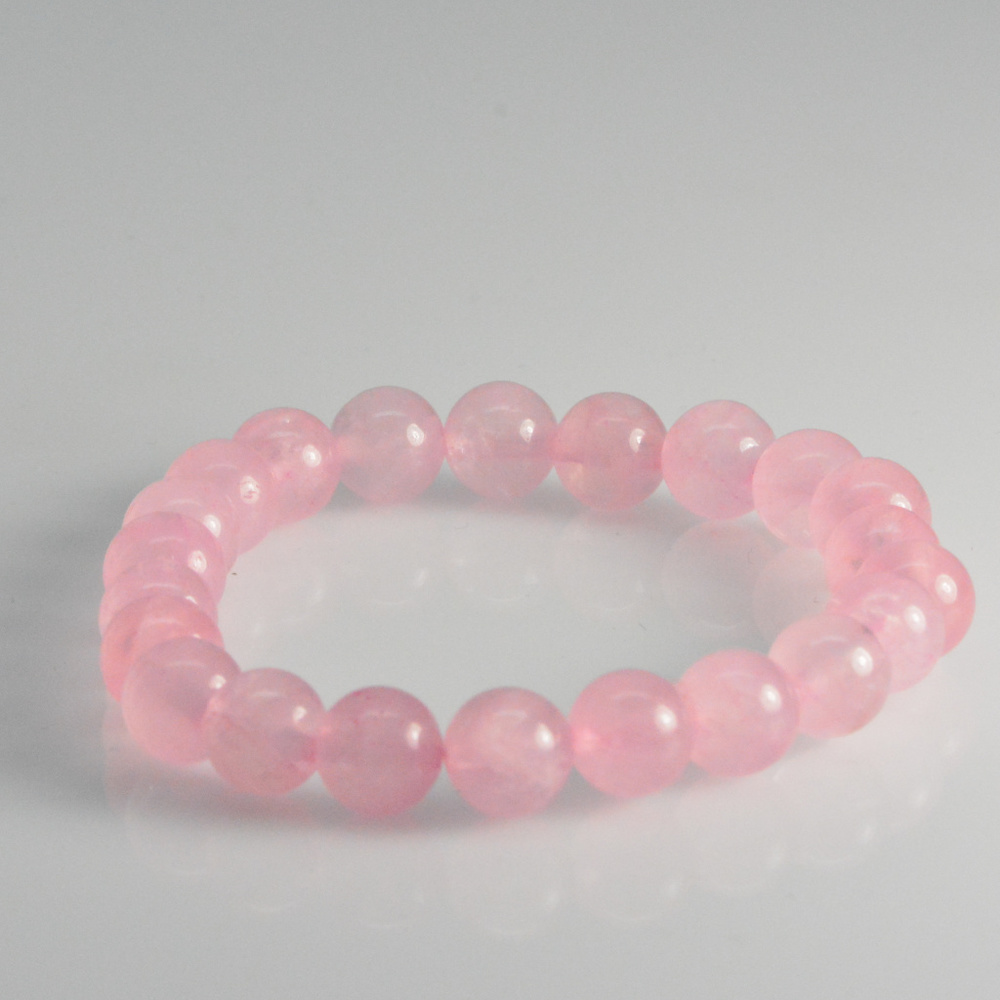 Pink Quartz bracelet - Stretch Bracelet Gemstones